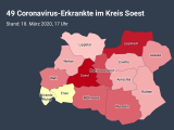 Jetzt 49 bestätigte Corona-Fälle im Kreis Soest