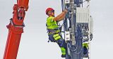 Montagearbeiten am Mobilfunkmasten