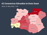 Jetzt 62 bestätigte Corona-Fälle im Kreis Soest
