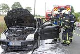 Pkw-Brand auf der Arnsberger Straße: Auto brannte komplett aus